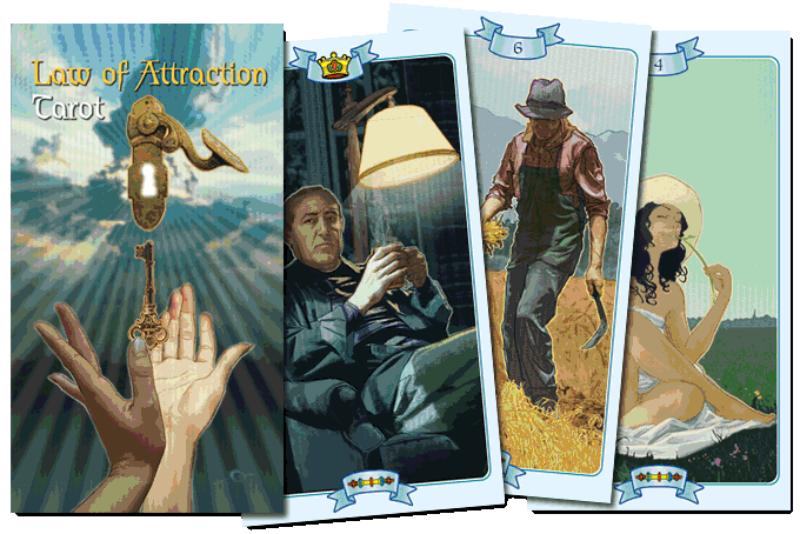 Achterkant van Law of Attraction Tarot