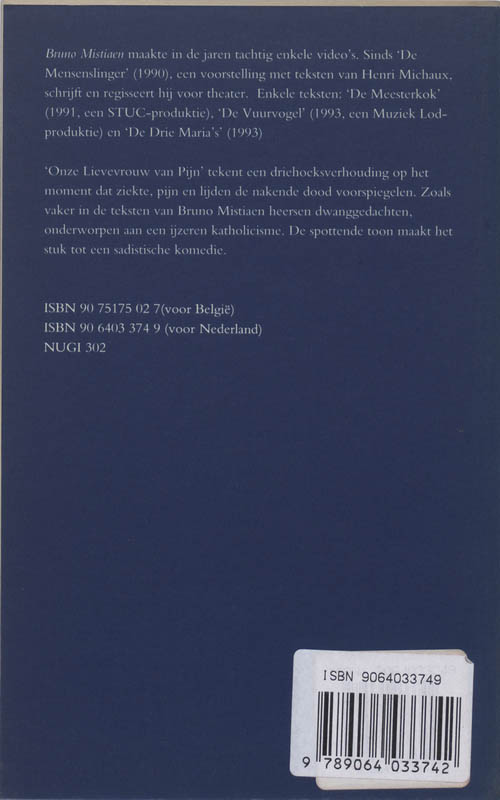 Achterkant van Onze Lievevrouw van Pijn