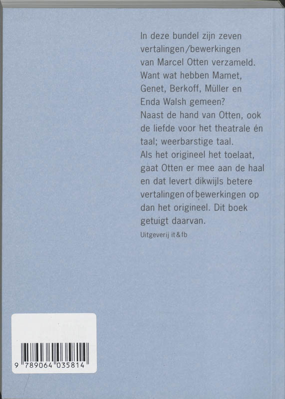 Achterkant van Vertaling / bewerking