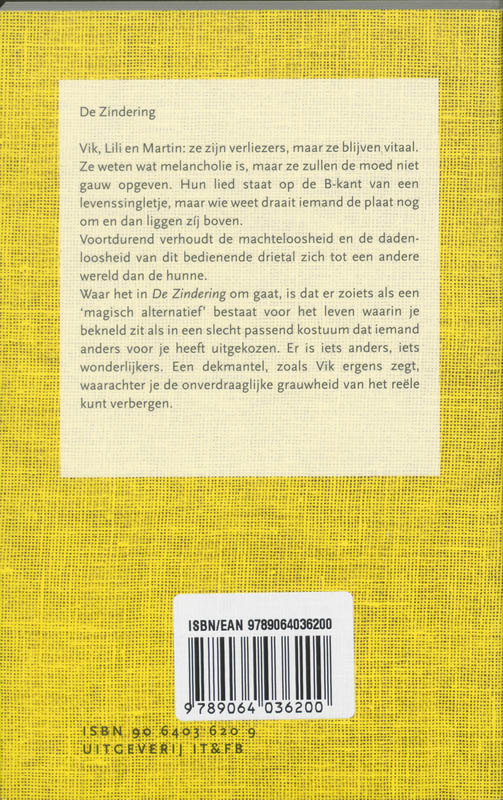 Achterkant van De zindering