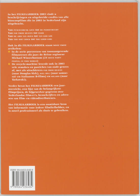 Achterkant van 2003
