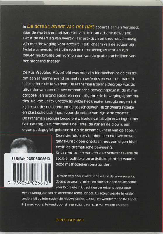Achterkant van De acteur, atleet van het hart