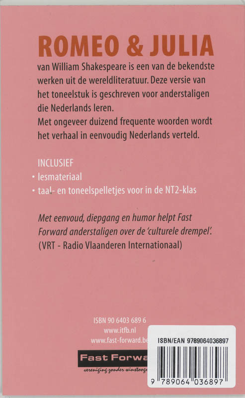 Achterkant van Romeo & Julia