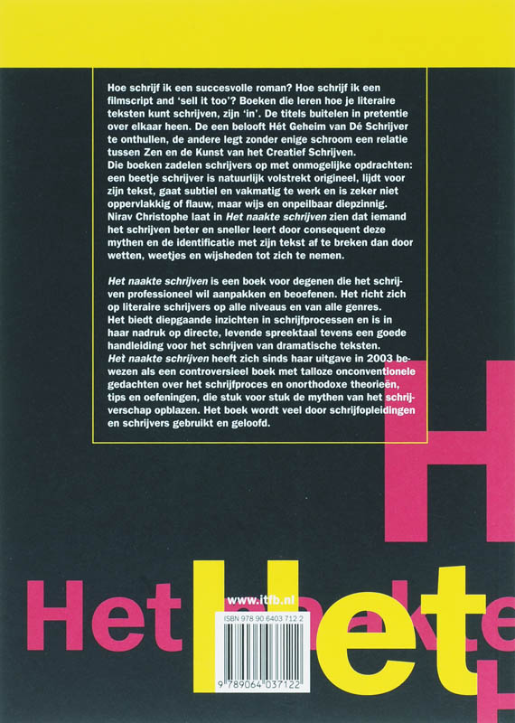 Achterkant van Het naakte schrijven