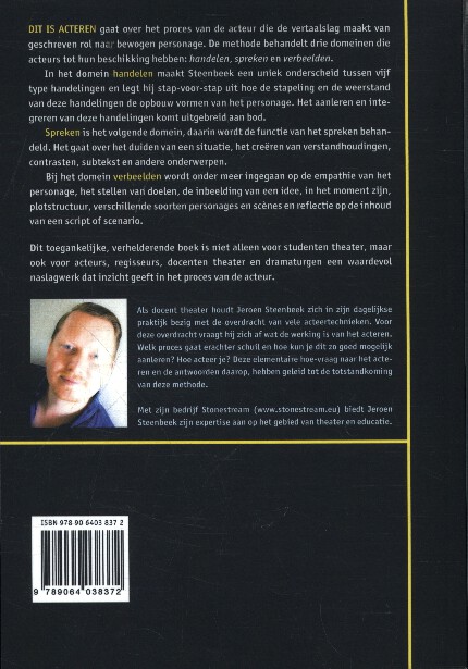 Achterkant van Dit is acteren