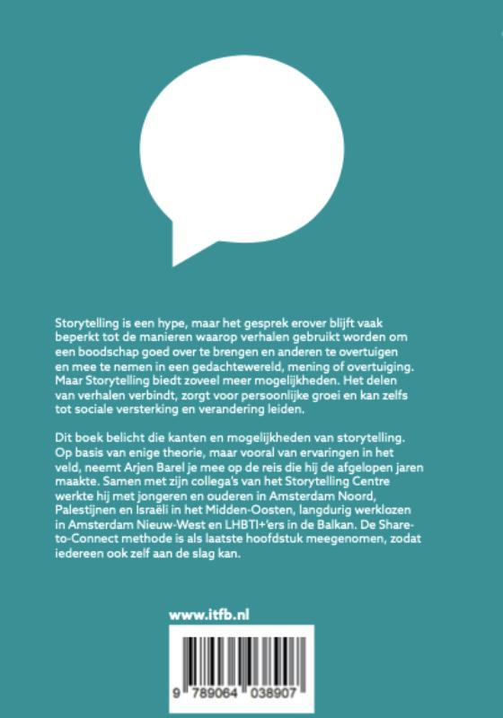 Achterkant van Storytelling en de wereld