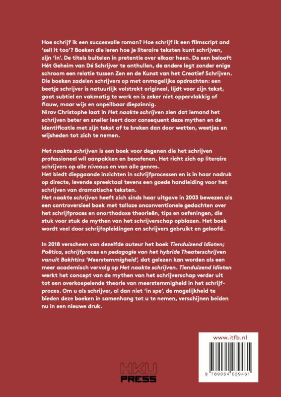 Achterkant van Het naakte schrijven