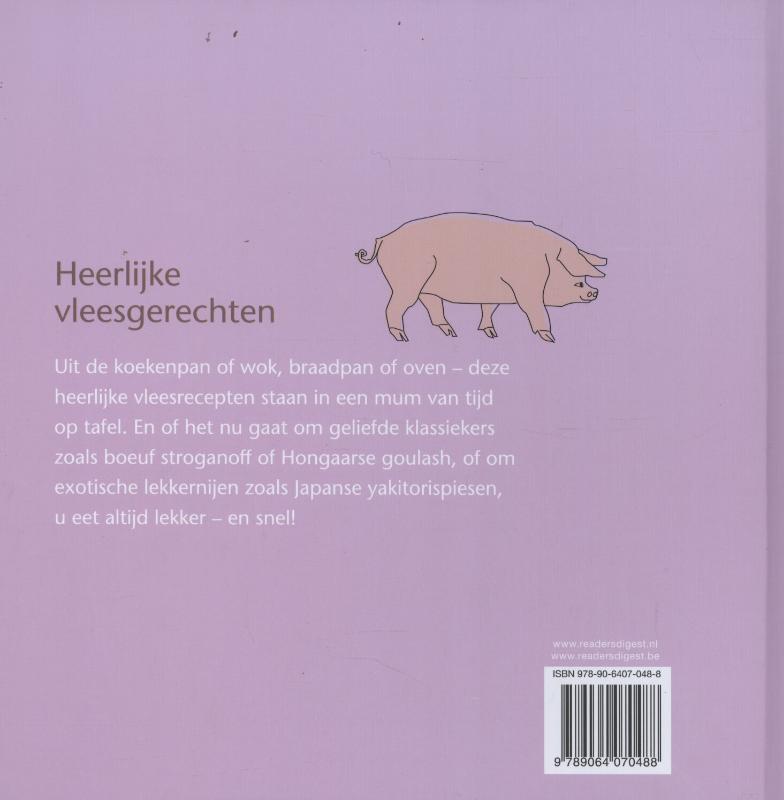 Achterkant van Heerlijke vleesgerechten