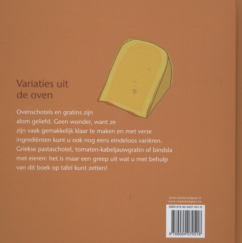 Achterkant van Variaties uit de oven