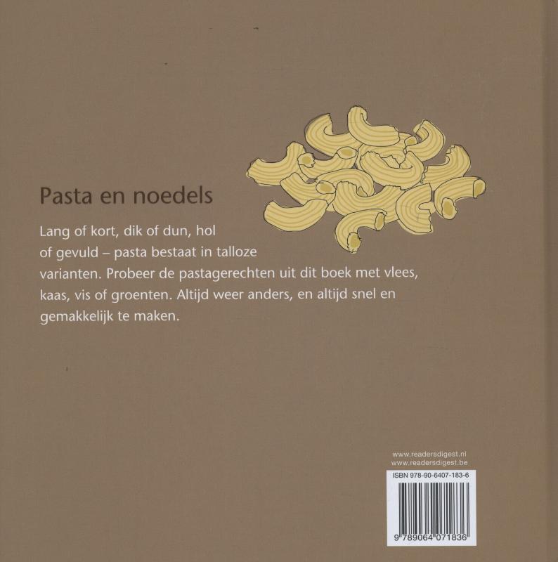 Achterkant van Pasta en noedels