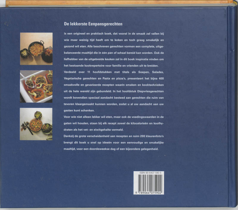 Achterkant van De lekkerste eenpansgerechten