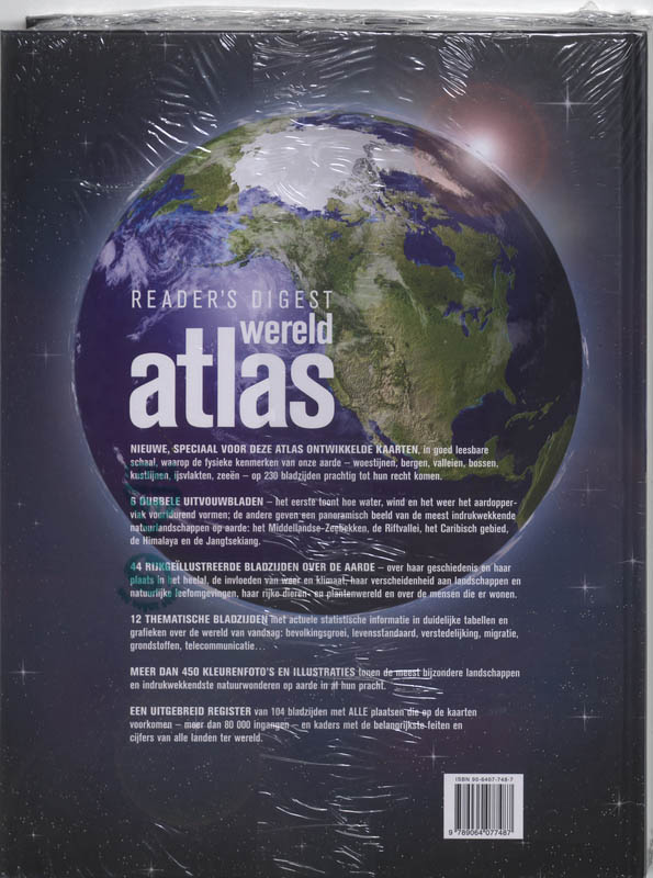 Achterkant van Reader's Digest Wereld Atlas