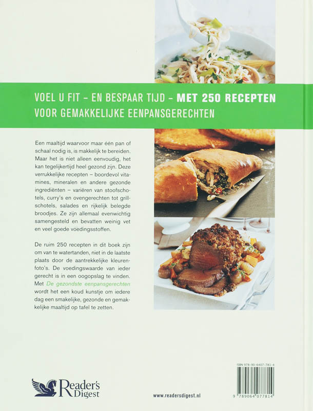 Achterkant van De gezondste eenpansgerechten