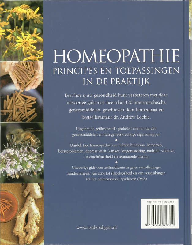Achterkant van Homeopathie