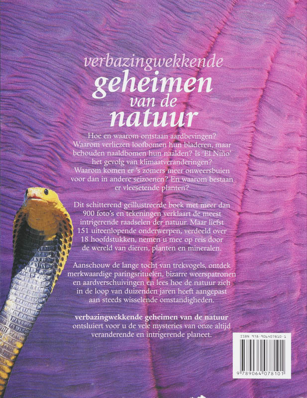 Achterkant van Verbazingwekkende geheimen van de natuur
