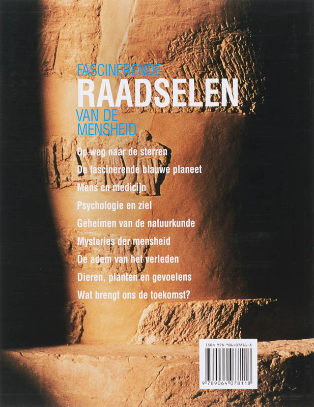 Achterkant van Fascinerende raadselen van de mensheid