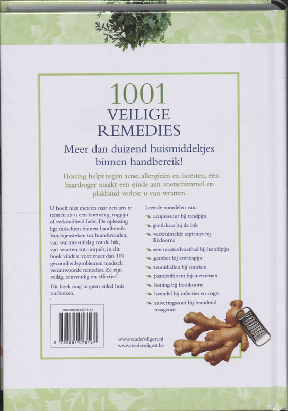 Achterkant van 1001 veilige remedies