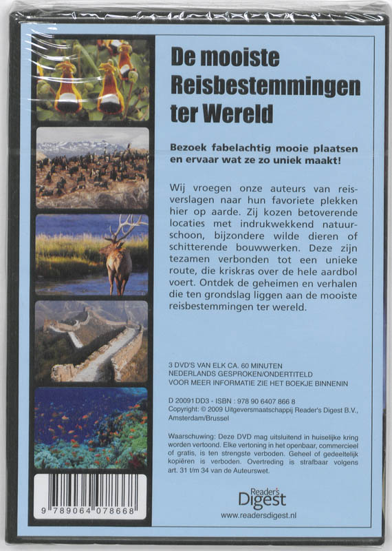 Achterkant van De mooiste reisbestemmingen ter wereld