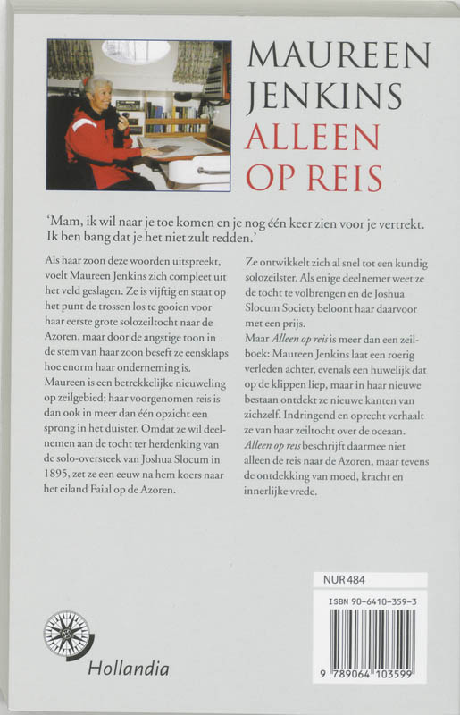Achterkant van Alleen op reis