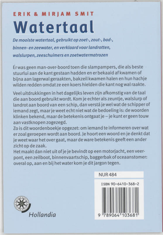 Achterkant van Watertaal