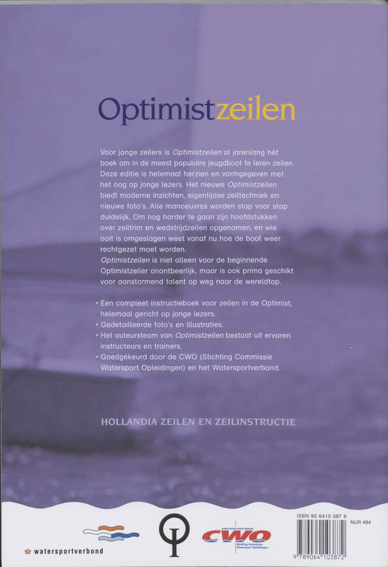 Achterkant van Optimistzeilen