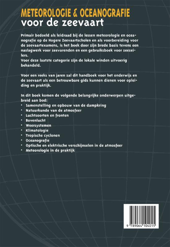 Achterkant van Meteorologie en oceanografie voor de zeevaart