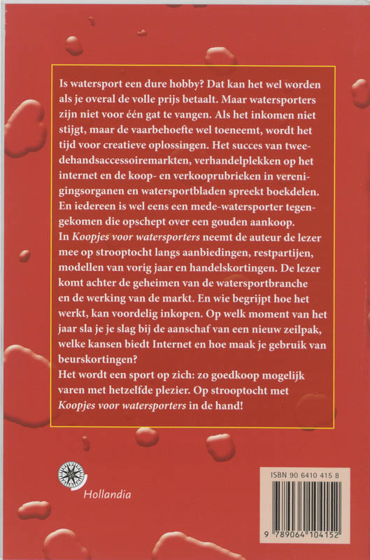 Achterkant van Koopjes voor watersporters