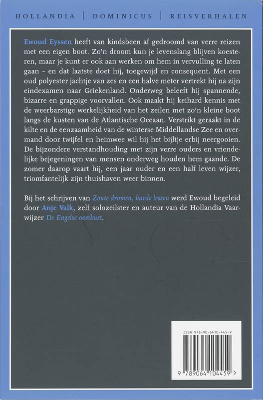 Achterkant van Zoute dromen, harde lessen