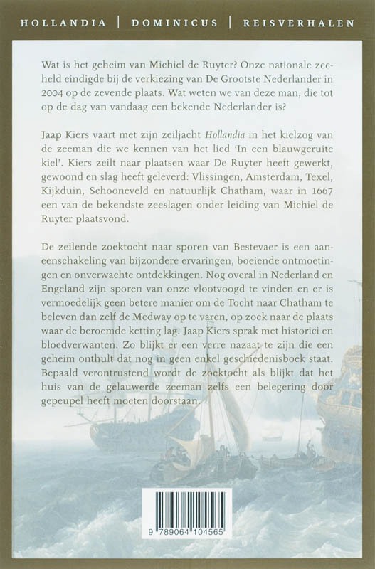 Achterkant van Met Michiel de Ruyter naar zee