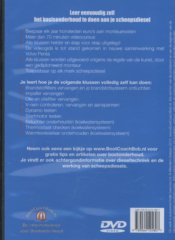 Achterkant van Zelf je scheepsdiesel onderhouden
