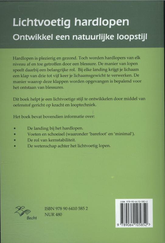 Achterkant van Lichtvoetig hardlopen