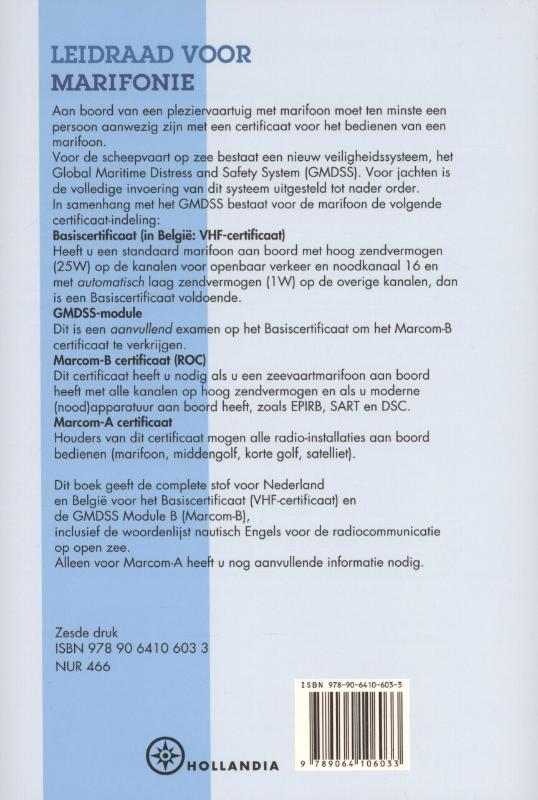 Achterkant van Leidraad voor marifonie