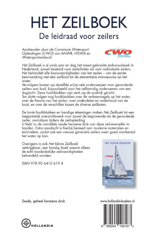 Achterkant van Het zeilboek