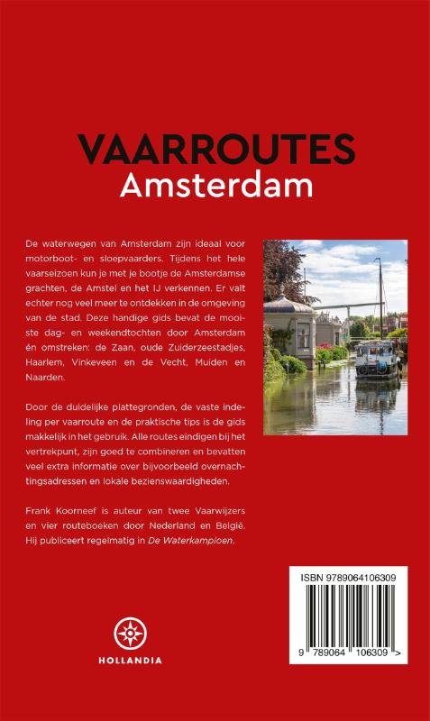 Achterkant van Vaarroutes Amsterdam