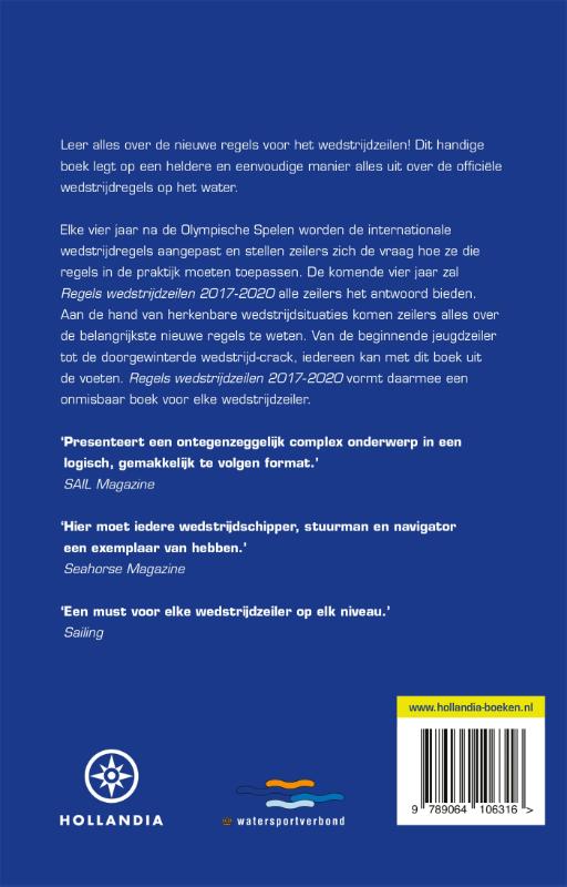 Achterkant van Regels wedstrijdzeilen 2017-2020