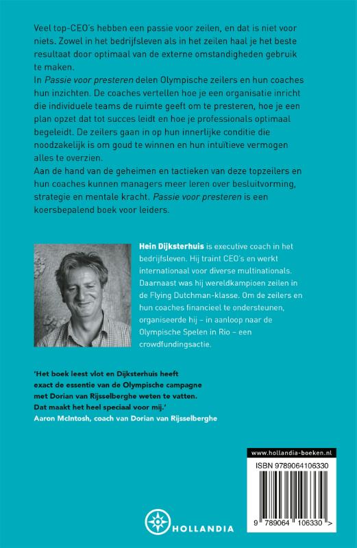 Achterkant van Passie voor presteren