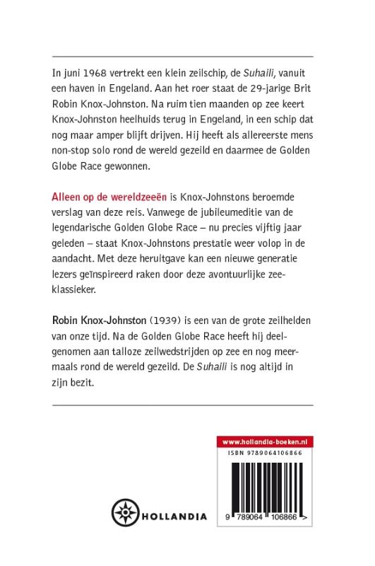 Achterkant van Alleen op de wereldzeeën