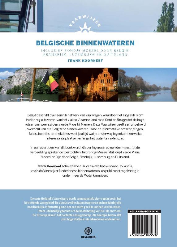 Achterkant van Vaarwijzer Belgische binnenwateren