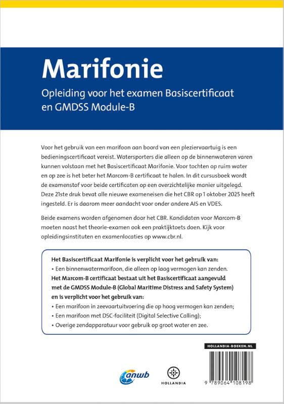 Achterkant van Cursusboek Marifonie
