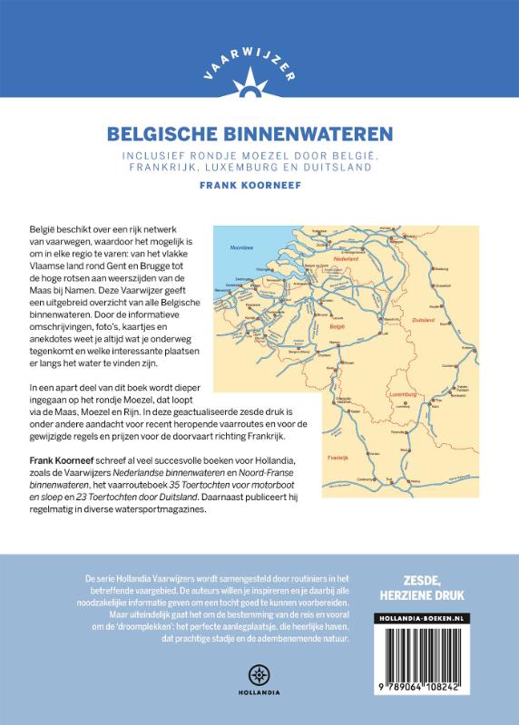 Achterkant van Vaarwijzer Belgische binnenwateren
