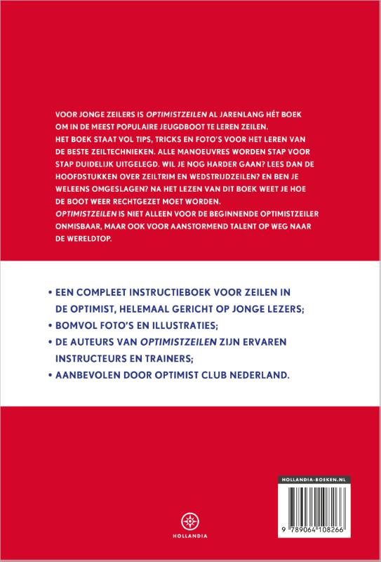 Achterkant van Optimist zeilen