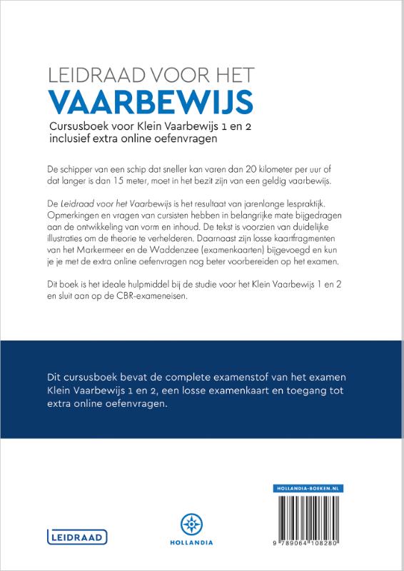 Achterkant van Leidraad voor het Vaarbewijs
