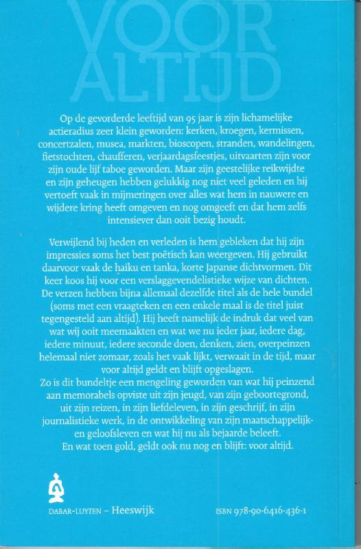 Achterkant van Voor altijd