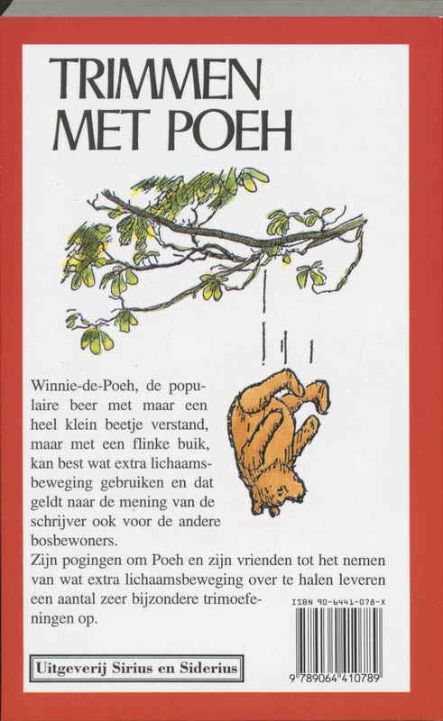Achterkant van Trimmen met Poeh