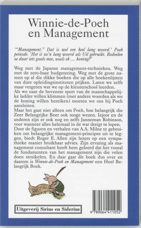 Achterkant van Winnie-de-Poeh en management