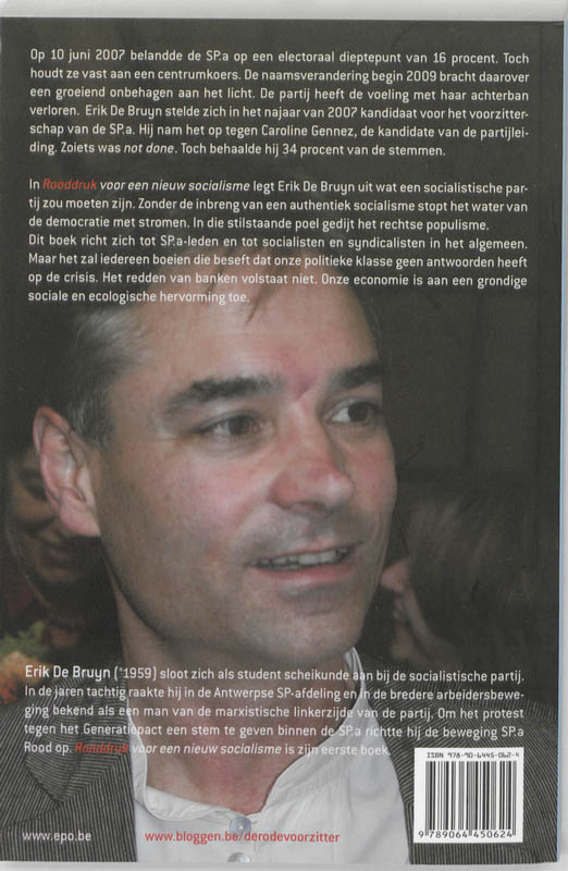 Achterkant van Rooddruk voor een nieuw socialisme