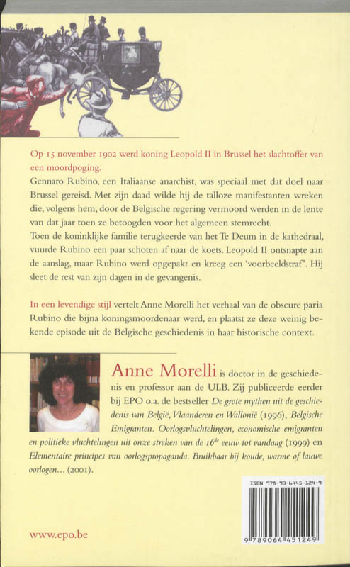 Achterkant van Rubino de aanslag op Leopold II