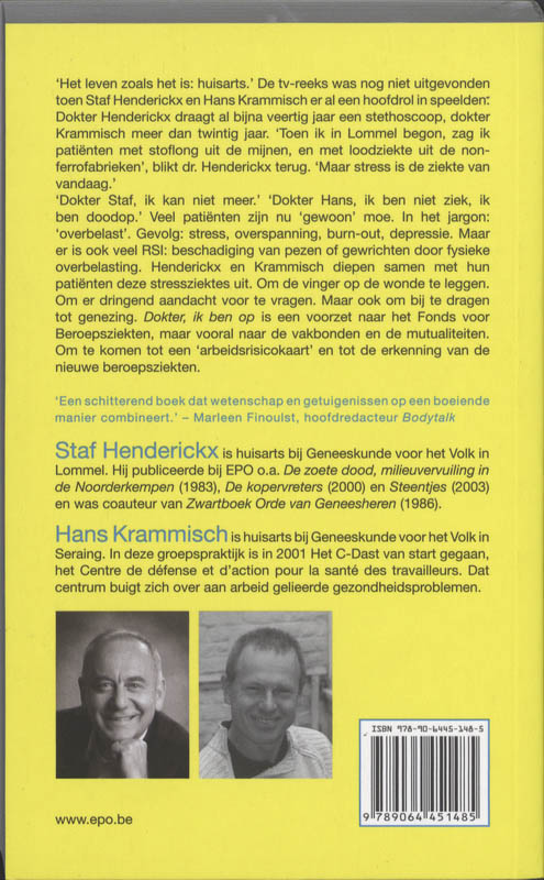 Achterkant van Dokter, ik ben op