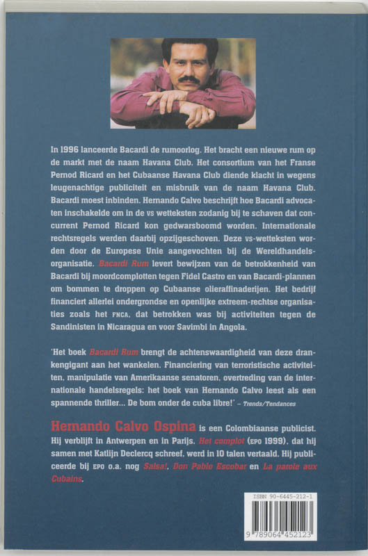 Achterkant van Bacardi Rum