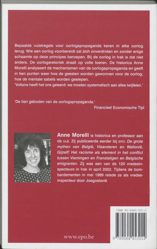 Achterkant van Elementaire principes van oorlogspropaganda
